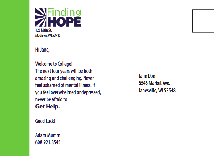 Finding Hope Postcard