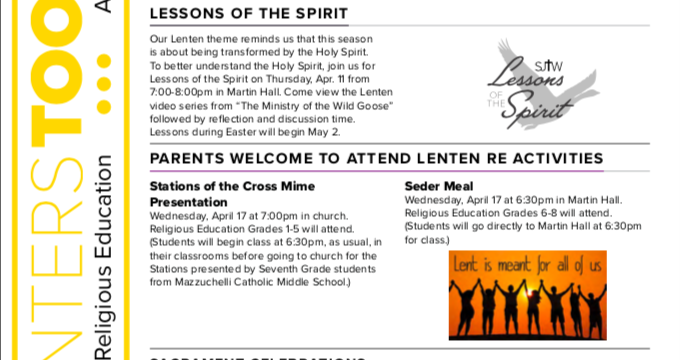 RE Parent Newsletter