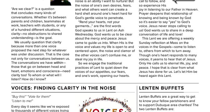 Lent 2020 Newsletter